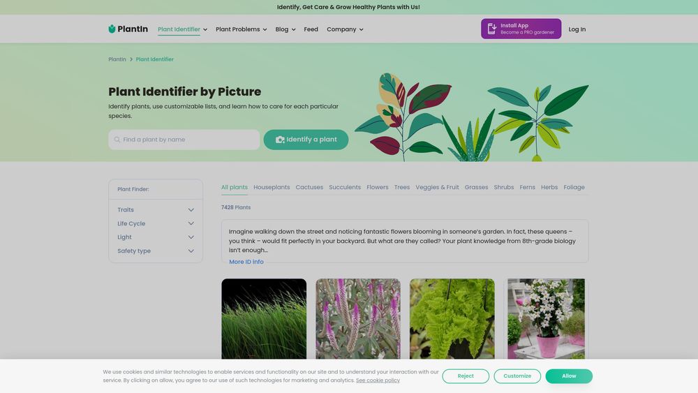 image for PlantIn plant care identifier