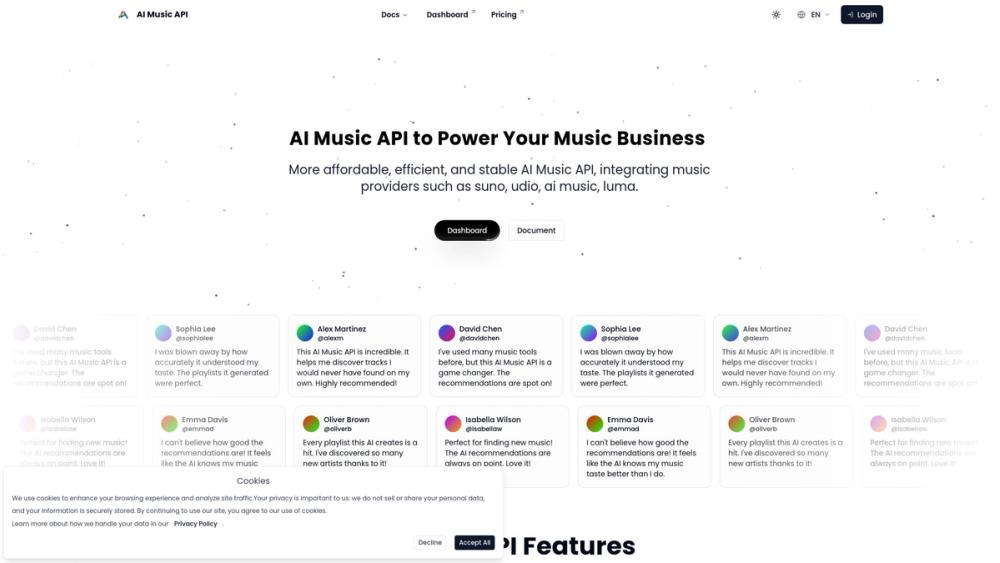 image for AI Music API, Free Cheap AI Music
