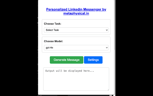 image for Personalized Linkedin Messenger by Metaphysical