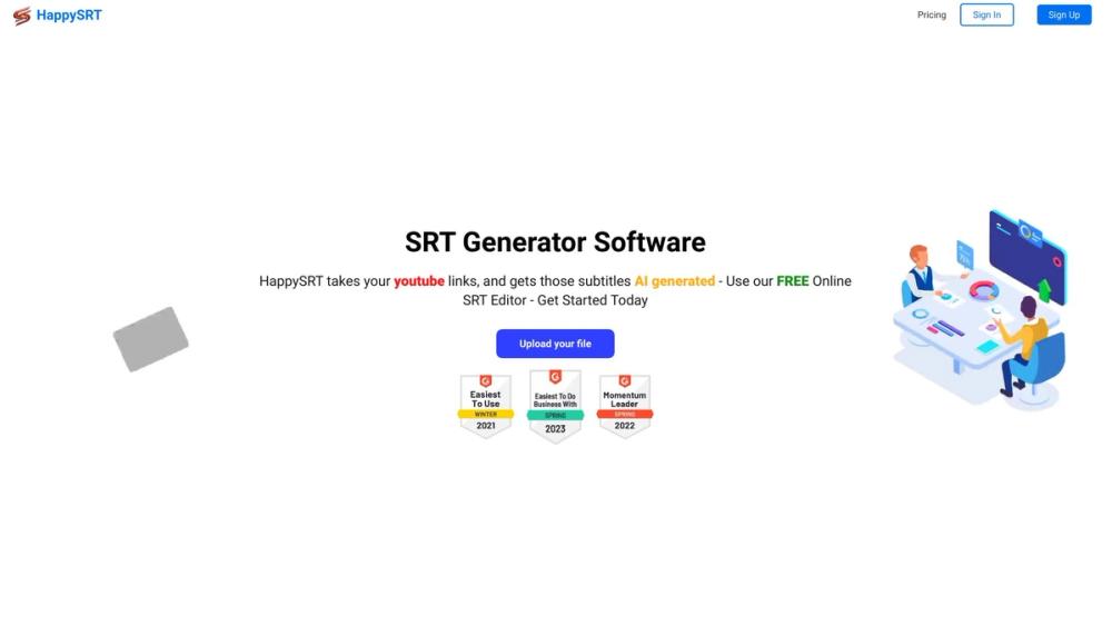 image for HappySRT | AI Generated SRT & Editor