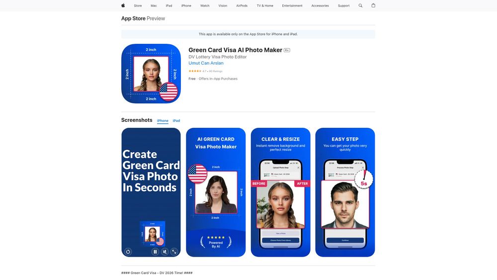 image for Green Card Visa AI Photo Maker