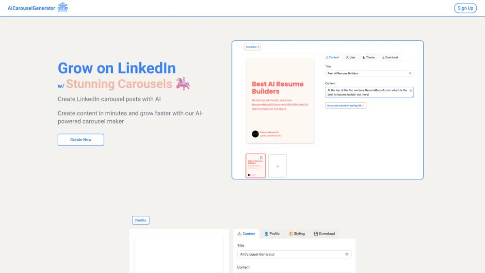 image for AI Carousel Generator