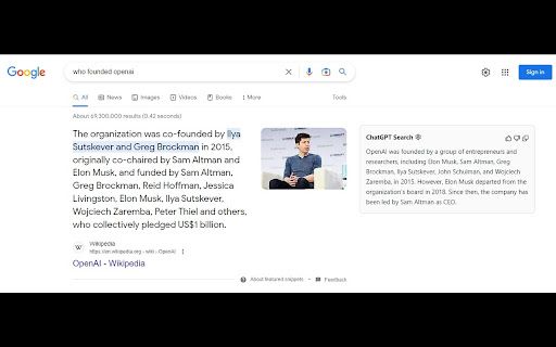 image for ChatGPT Search Google