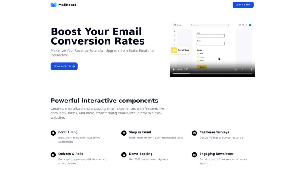 image for MailReact : Interactive Email Platform