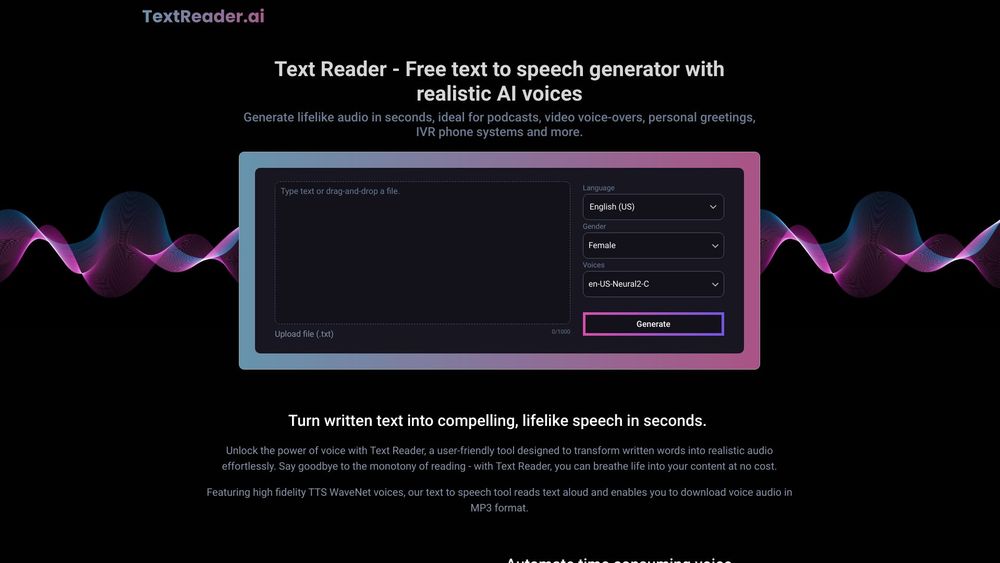 image for Text Reader AI