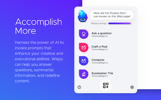 image for Wispy-1 - Personal AI agent for Chrome