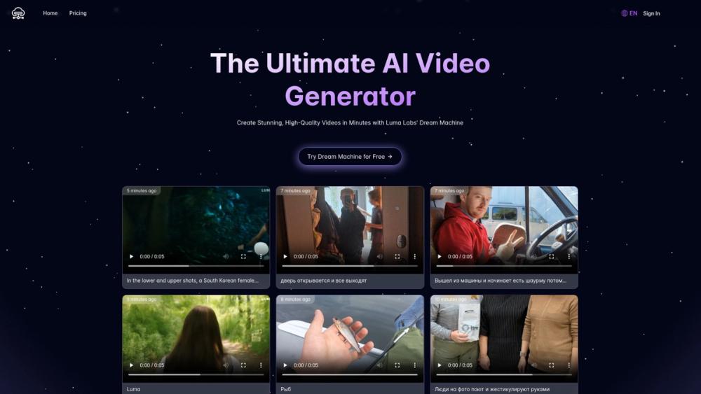 image for Luma AI Video Generator by Dream Machine