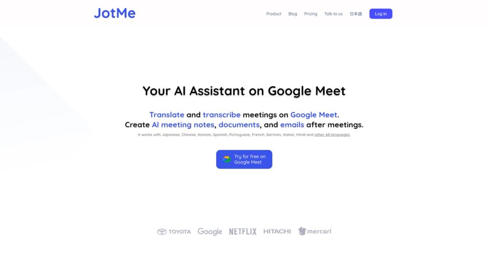 image for JotMe for Google Meet