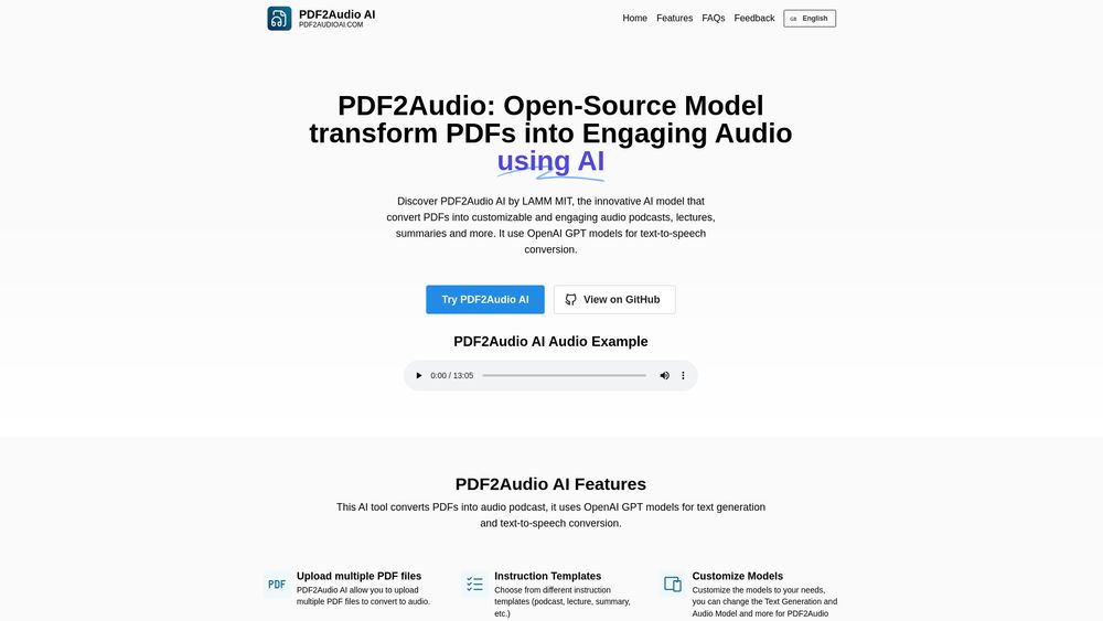 image for PDF2Audio