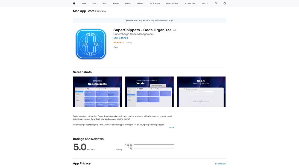 image for SuperSnippets - Code Organizer