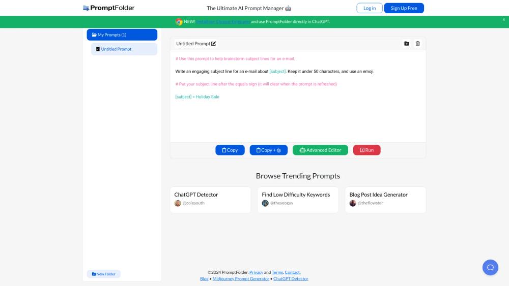 image for promptfolder.com
