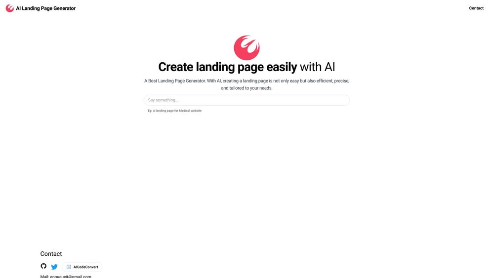 image for AI Landing Page Generator
