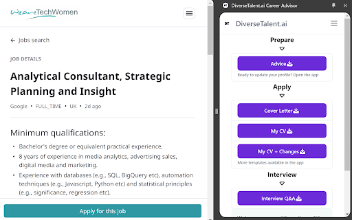 image for DiverseTalent.ai Career Advisor