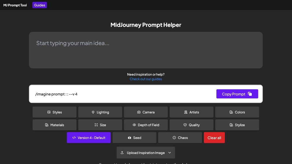 image for MidJourney Prompt Helper