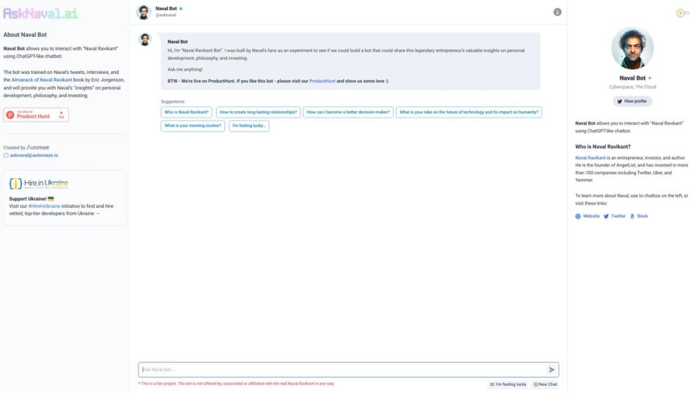 image for Ask Naval (AI Chatbot)