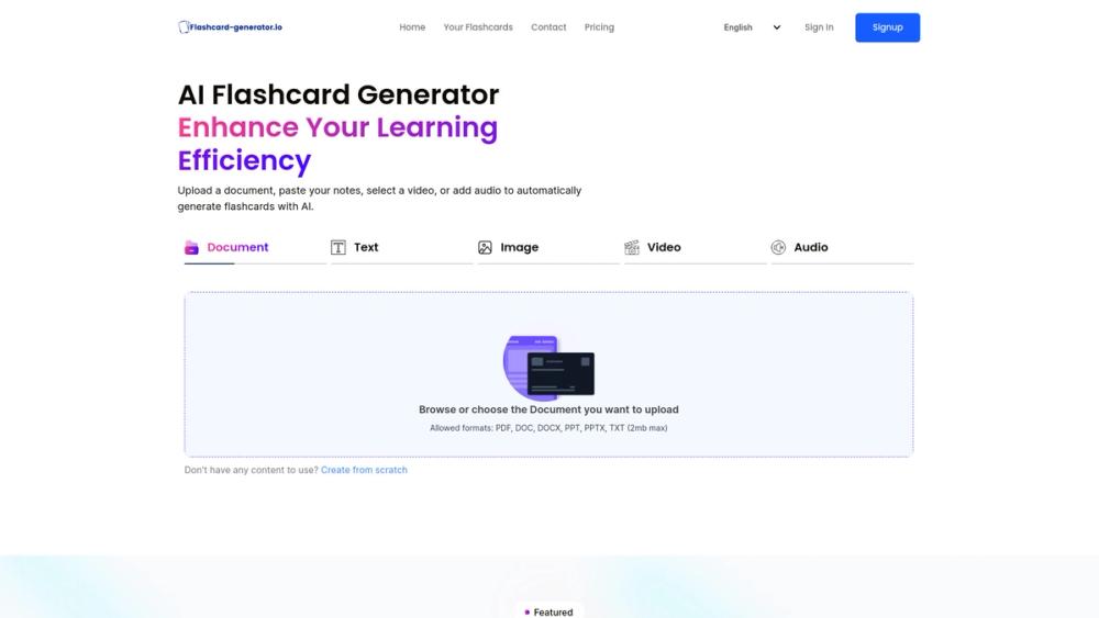 image for Flashcard generator