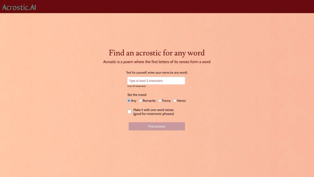image for Acrostic AI