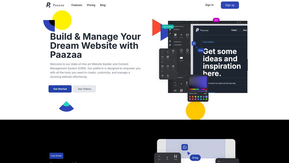 image for Paazaa is a smart website builder