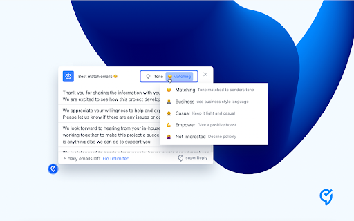 image for AI Email Response Generator - superReply