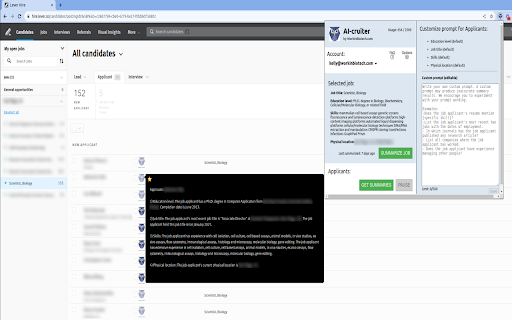 image for AI-cruiter by WorkInBiotech.com