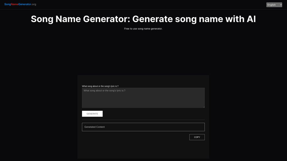 image for AI Song Name Generator