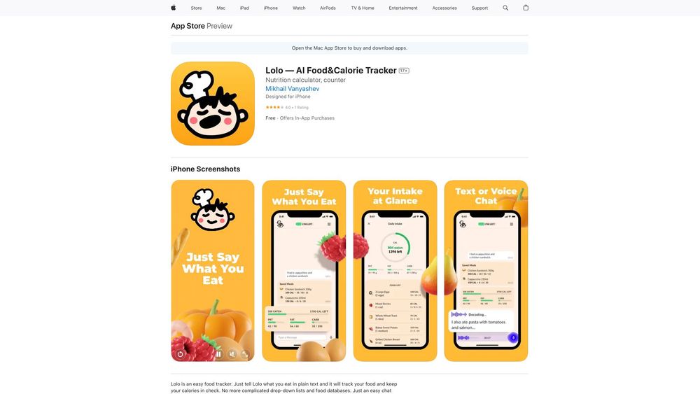 image for Lolo - AI Food Tracker