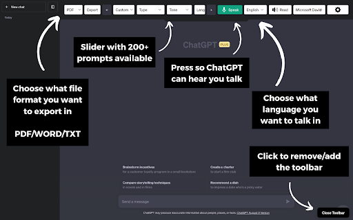 image for ChatGPT Toolbar Companion