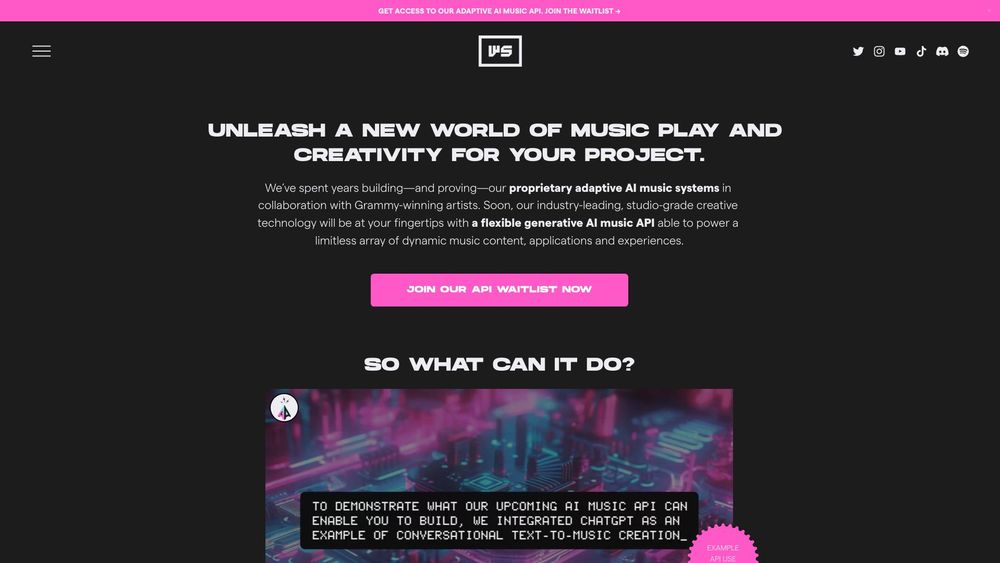 image for WarpSound AI Music API
