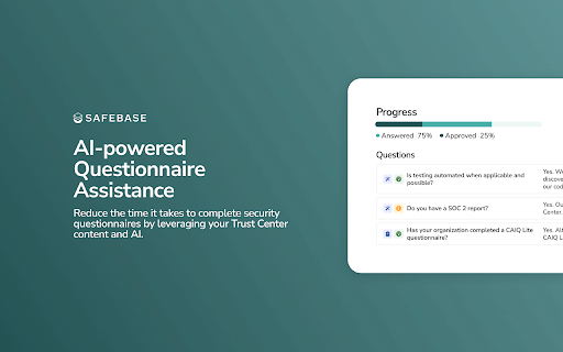 image for SafeBase - Security Questionnaire Plugin