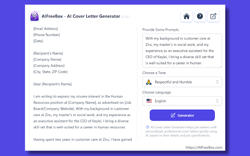 image for AI Cover Letter Generator: Boost Hire Appeal