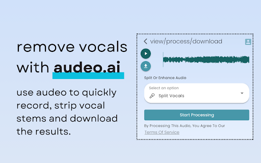 image for Audeo AI: Audio Stem Splitter & Audio Enhancer