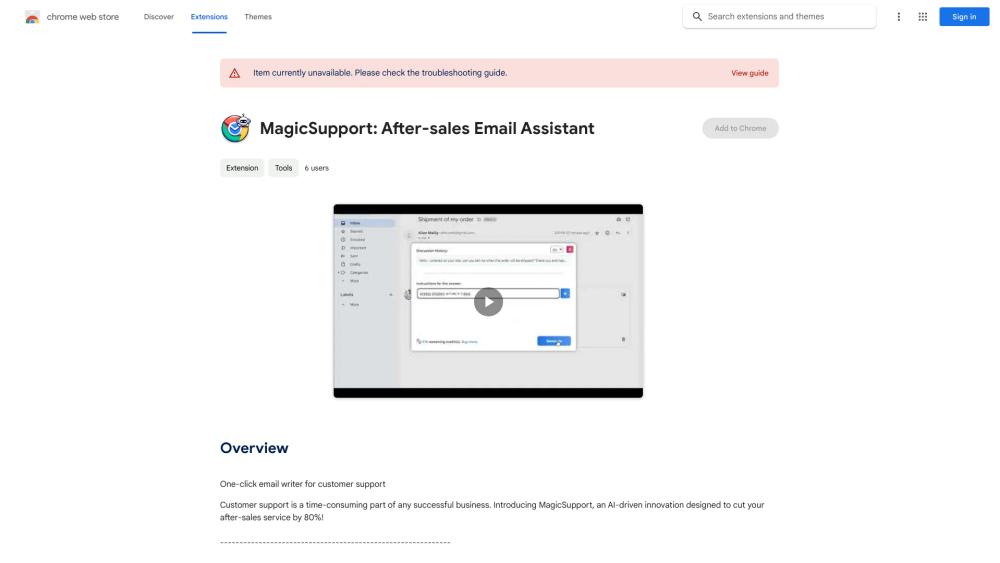 image for MagicSupport: After-sales Email Assistant