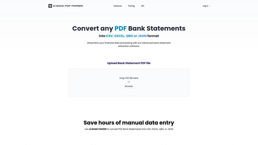 image for AI PDF bank statement parser