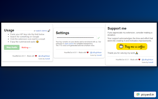 image for HearMeOut (GPT Webpage Summarizer)
