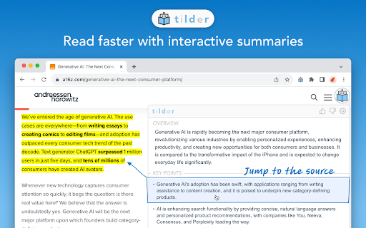 image for Tilder - Your AI reading assistant