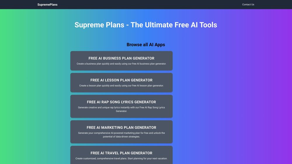 image for Supreme Plans AI