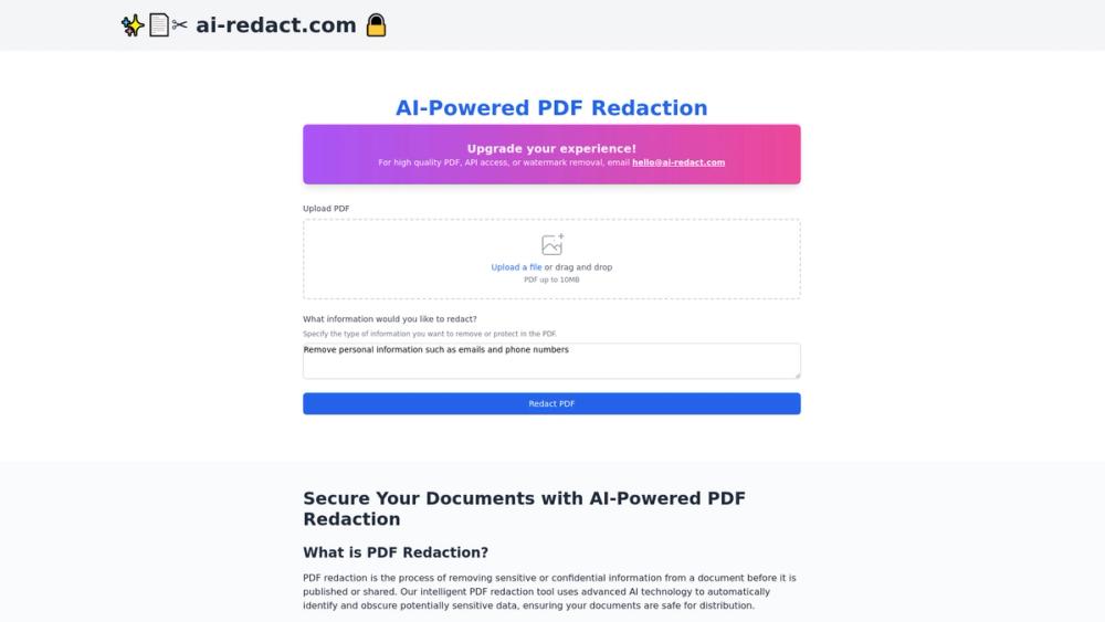 image for AI PDF redaction tool App