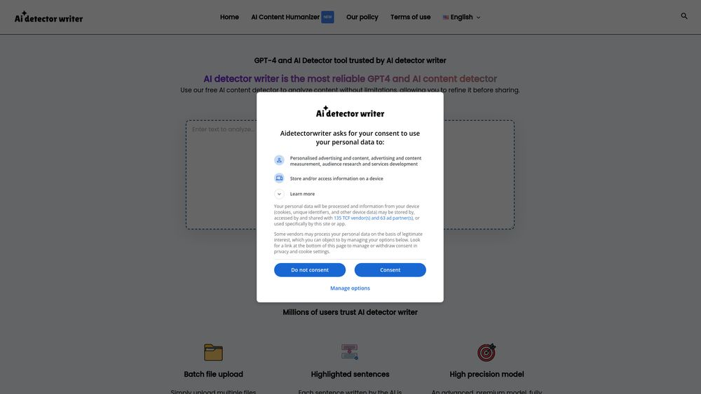 image for AI Detector Writer
