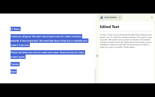 image for Print Perfect AI Text Editor