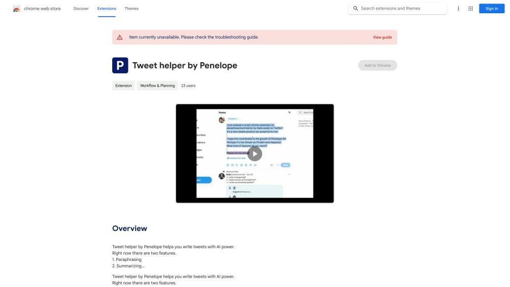 image for Tweet helper by Penelope