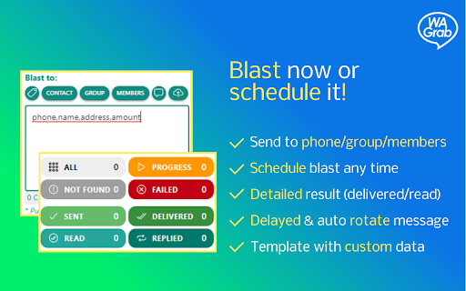 image for WAGrab - WhatsApp Marketing Selling Tools