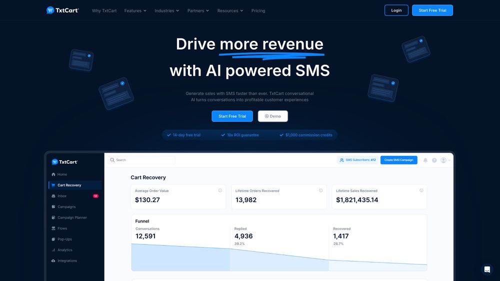image for TxtCart: SMS Marketing & AI