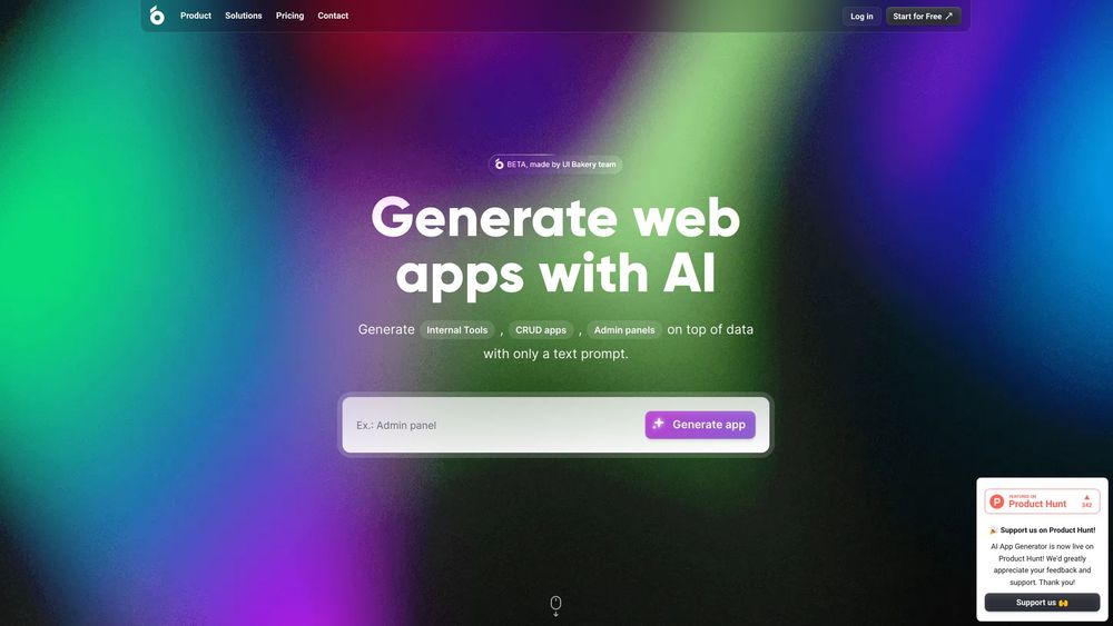 image for AI App Generator by UI Bakery