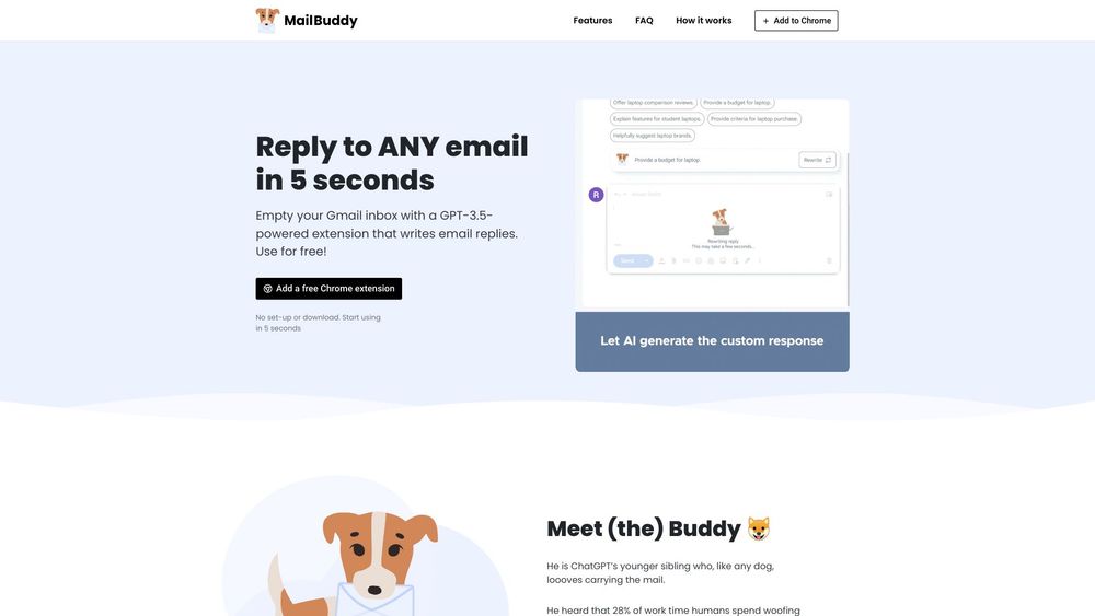 image for MailBuddy - ChatGPT AI Email Assistant