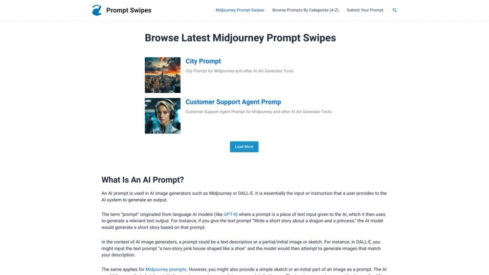 image for Prompt Swipes For Midjourney