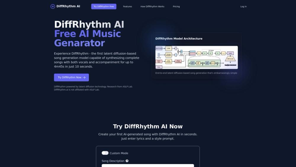 image for DiffRhythm AI