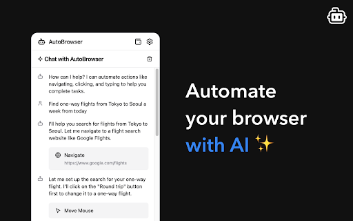 image for AutoBrowser - Automate your browser with AI