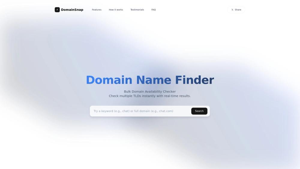 image for DomainSnap - Perfect Domain Name Finder