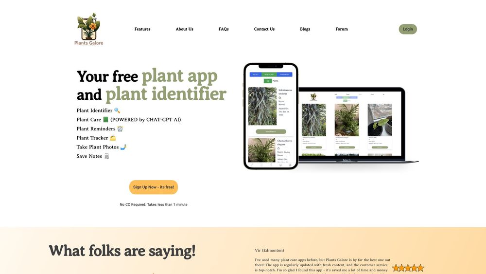 image for PlantsGalore AI Plant Assistant