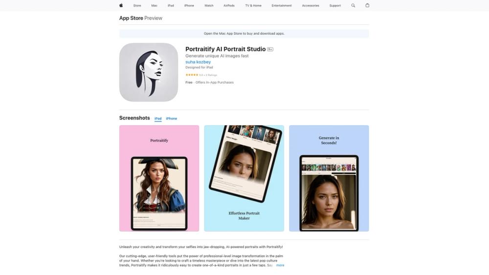 image for Portraitify AI Portrait Studio